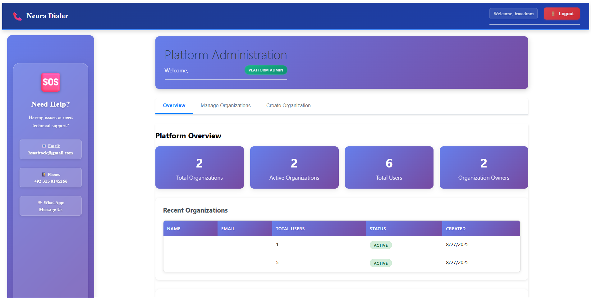 Admin Dashboard