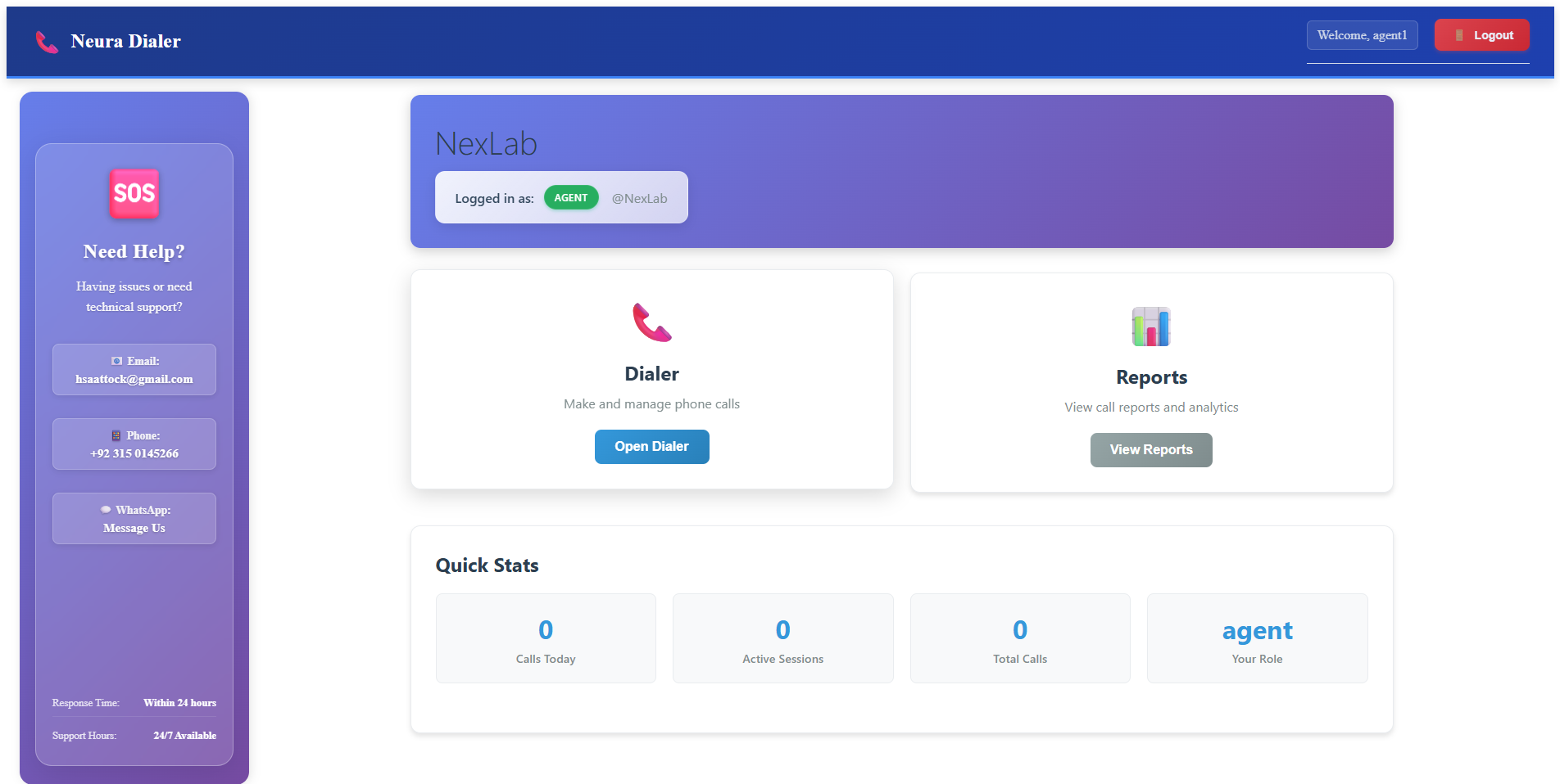Agent Dashboard